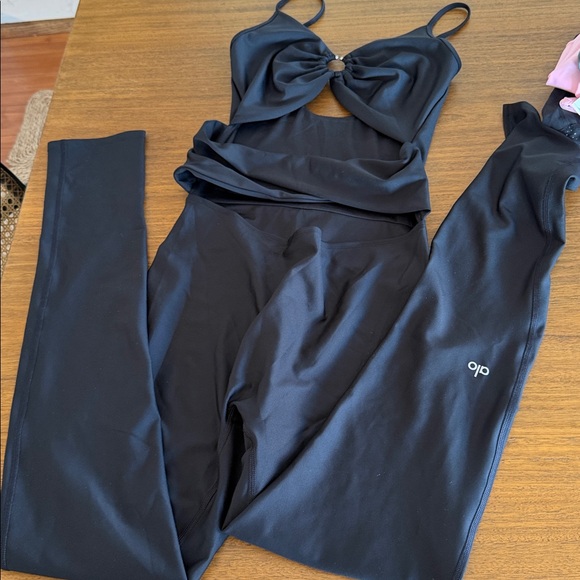 Alo yoga Airlift A-List Onesie in Black - Picture 7 of 8